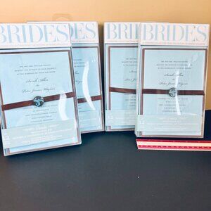 NEW Printable Invitations Blue and Brown Gartner Studios